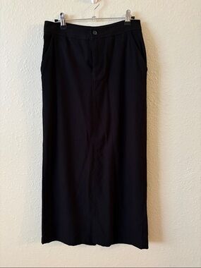 J. Crew Vintage 90s Classic Black Long Straight Maxi Skirt Size 2